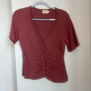 Nation LTD Rust V-Neck Top